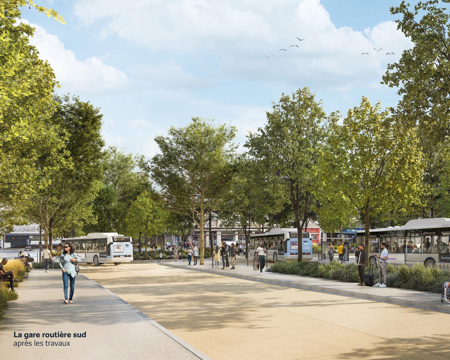 La gare routière sud après les travaux 